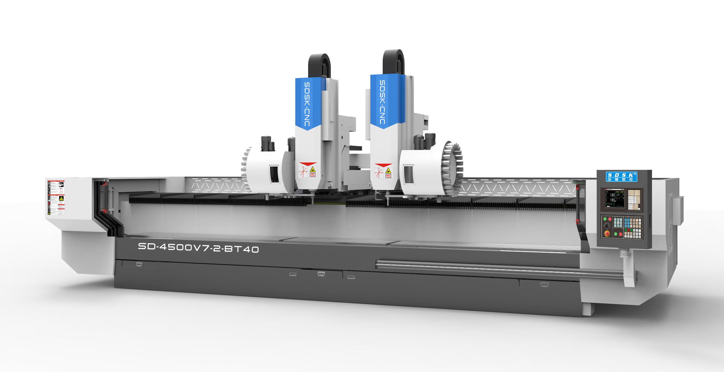 大型雙頭雙通道型材加工中心數(shù)控機床SD-4500V7-2-BT40